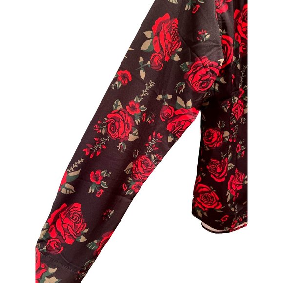 ZEROYAA Men's Button Down Black and Red Blouse Shirt Size S - Picture 4 of 5